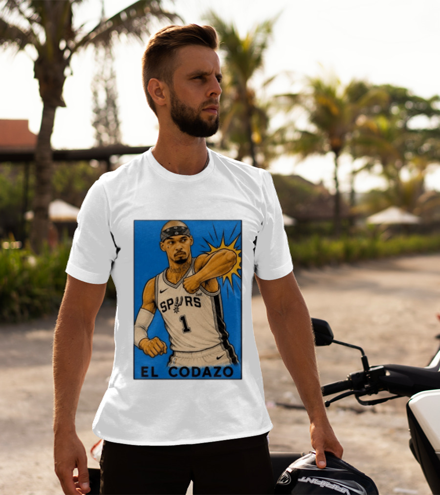 El Codazo Spurs NBA Card San Antonio Basketball Player T-Shirt