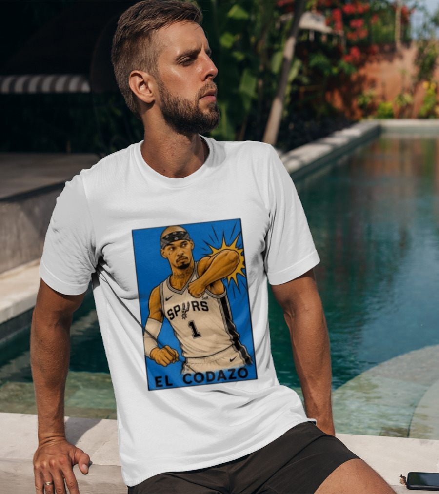 El Codazo Spurs NBA Card San Antonio Basketball Player T-Shirt