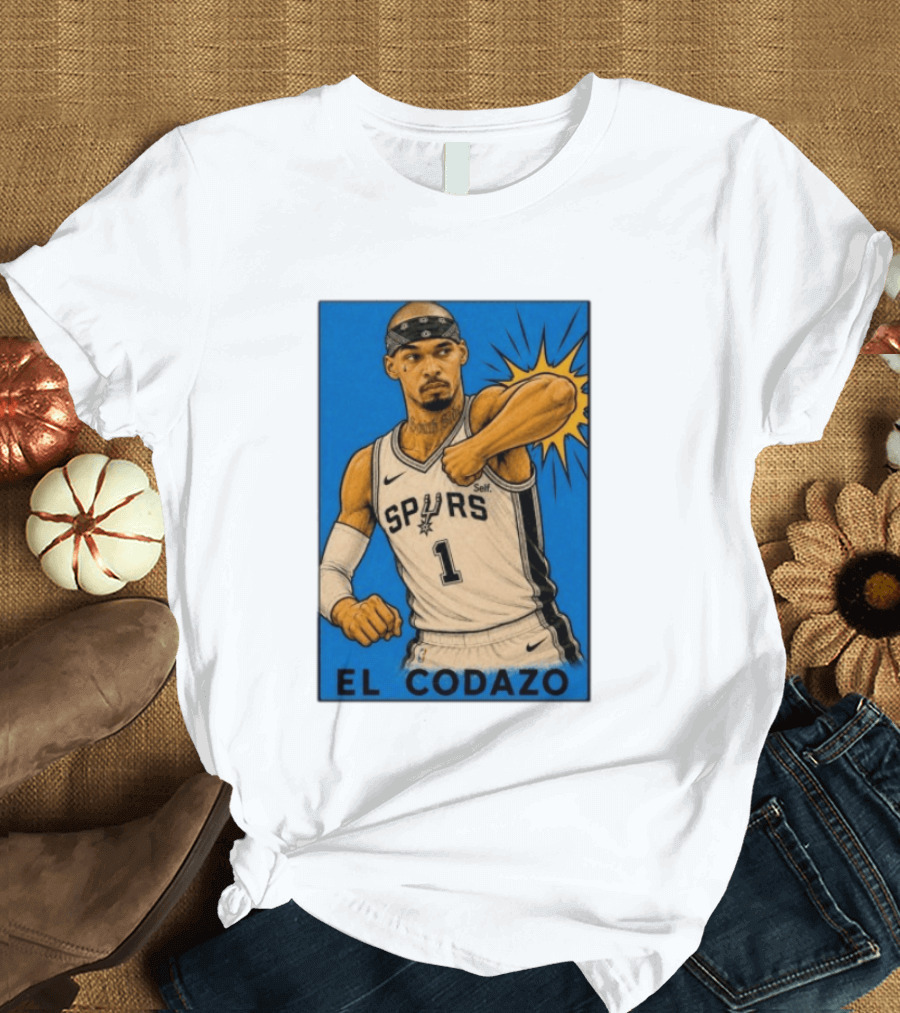 El Codazo Spurs NBA Card San Antonio Basketball Player T-Shirt