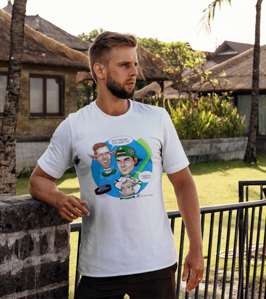 Joe Pavelski Wyatt Johnston Dallas Stars Into The Net You Must Tip T-Shirt