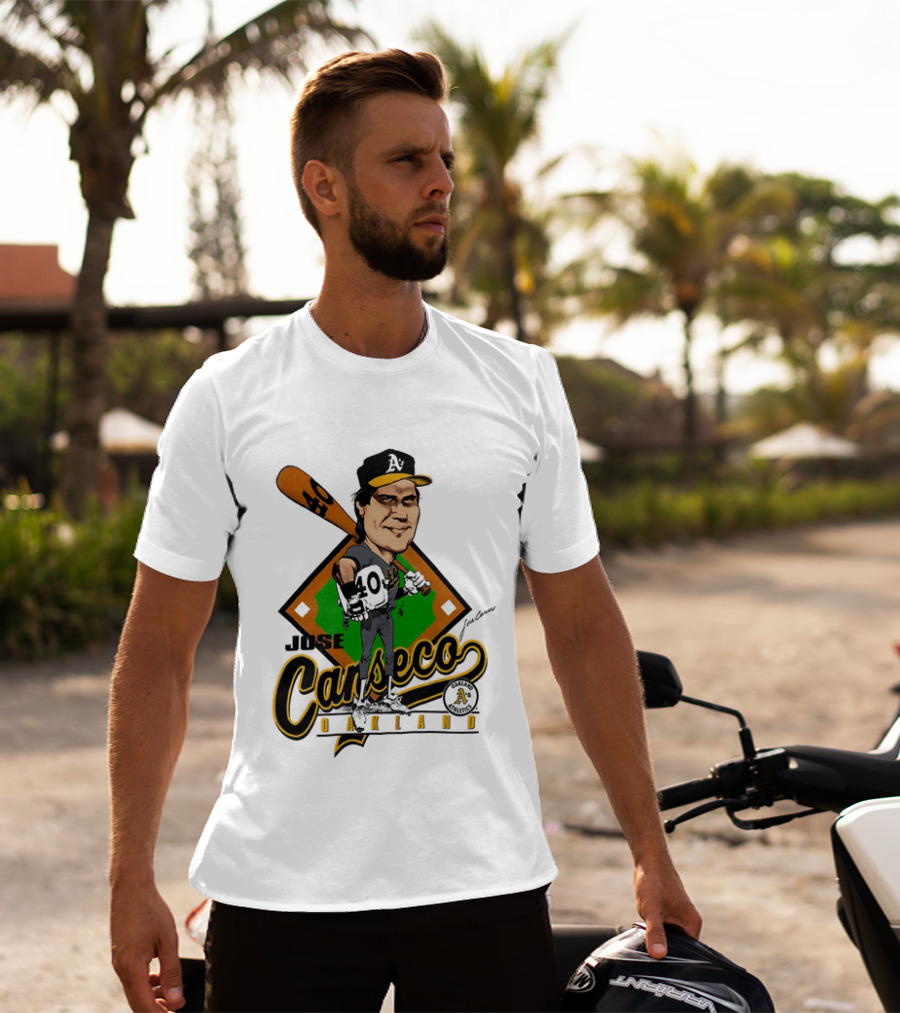 Jose Canseco Oakland A's Baseball Caricature T-Shirt