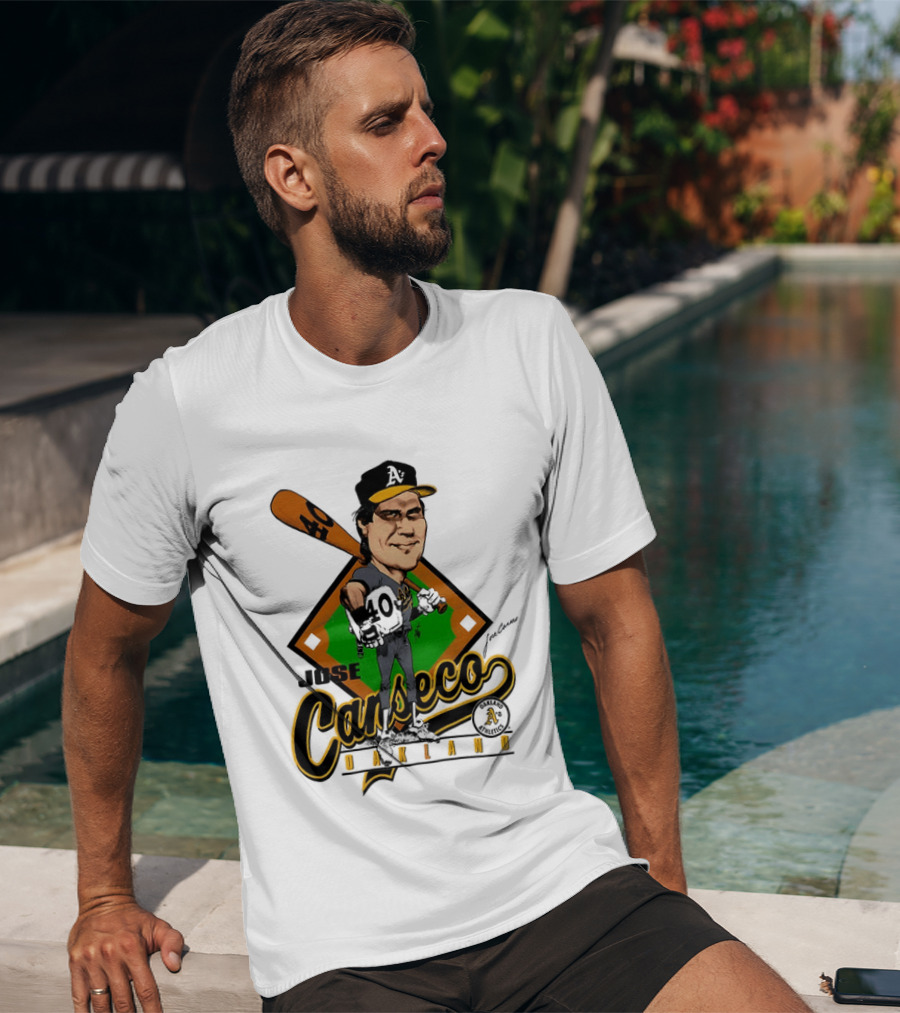 Jose Canseco Oakland A's Baseball Caricature T-Shirt
