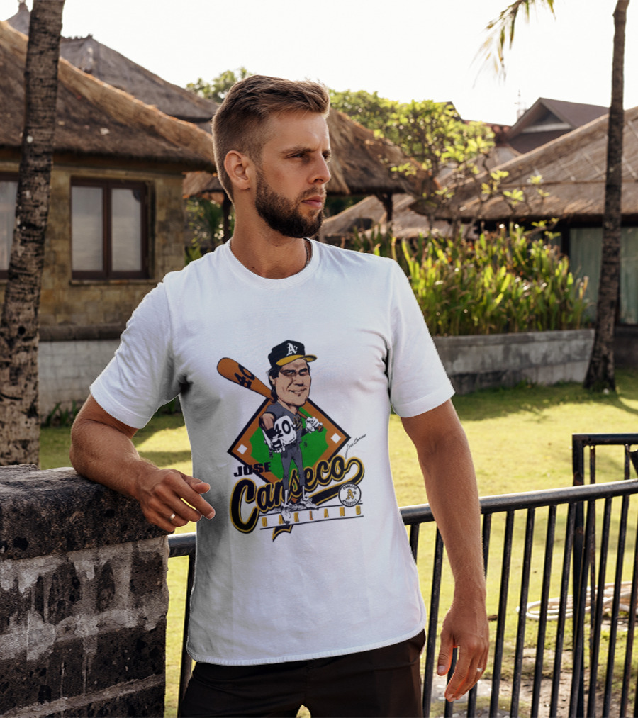 Jose Canseco Oakland A's Baseball Caricature T-Shirt