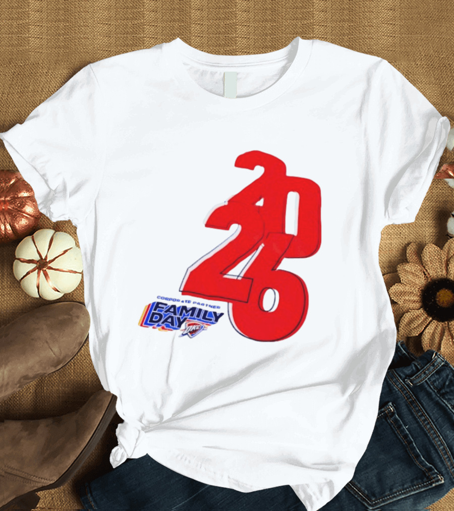 Oklahoma City Thunder Basketball Family Day Corporate Partner 2026 T-Shirt