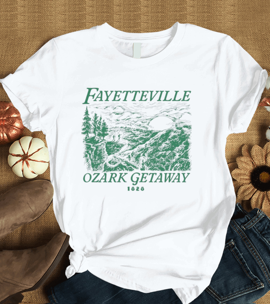 Fayetteville Ozark Getaway Vintage Scenic Landscape T-Shirt
