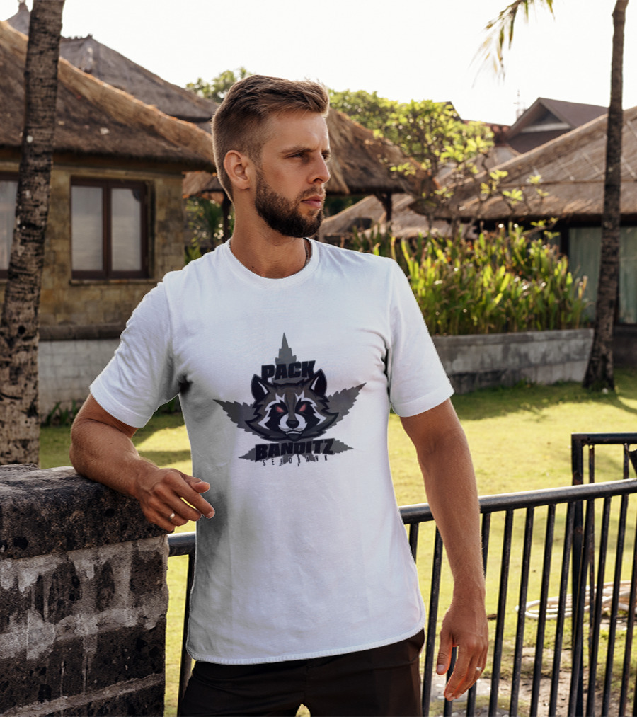 Pack Banditz Seed Bank Raccoon Weed Leaf T-Shirt