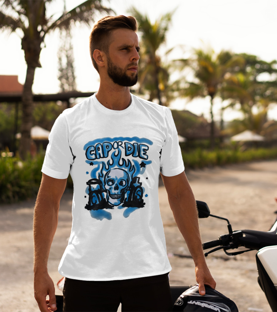 Cap Or Die Skull Flame T-Shirt