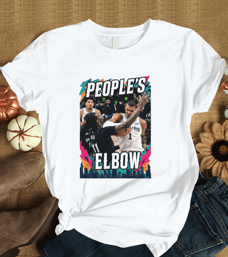 People's Elbow Wemby Spurs Vs Naz Reid Wolves T-Shirt
