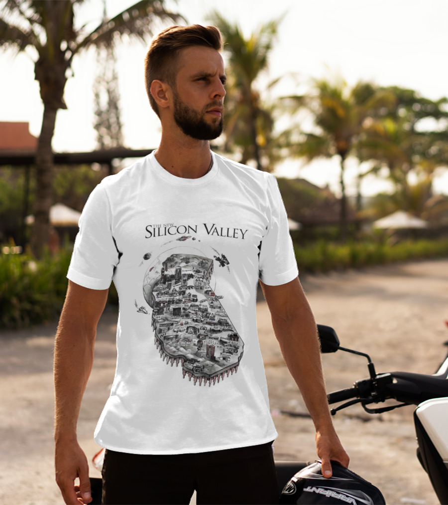 Silicon Valley Fly Map Circuit Board T-Shirt