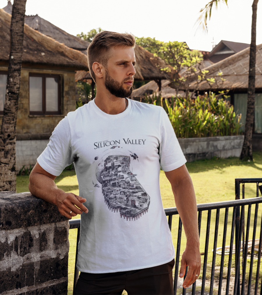 Silicon Valley Fly Map Circuit Board T-Shirt