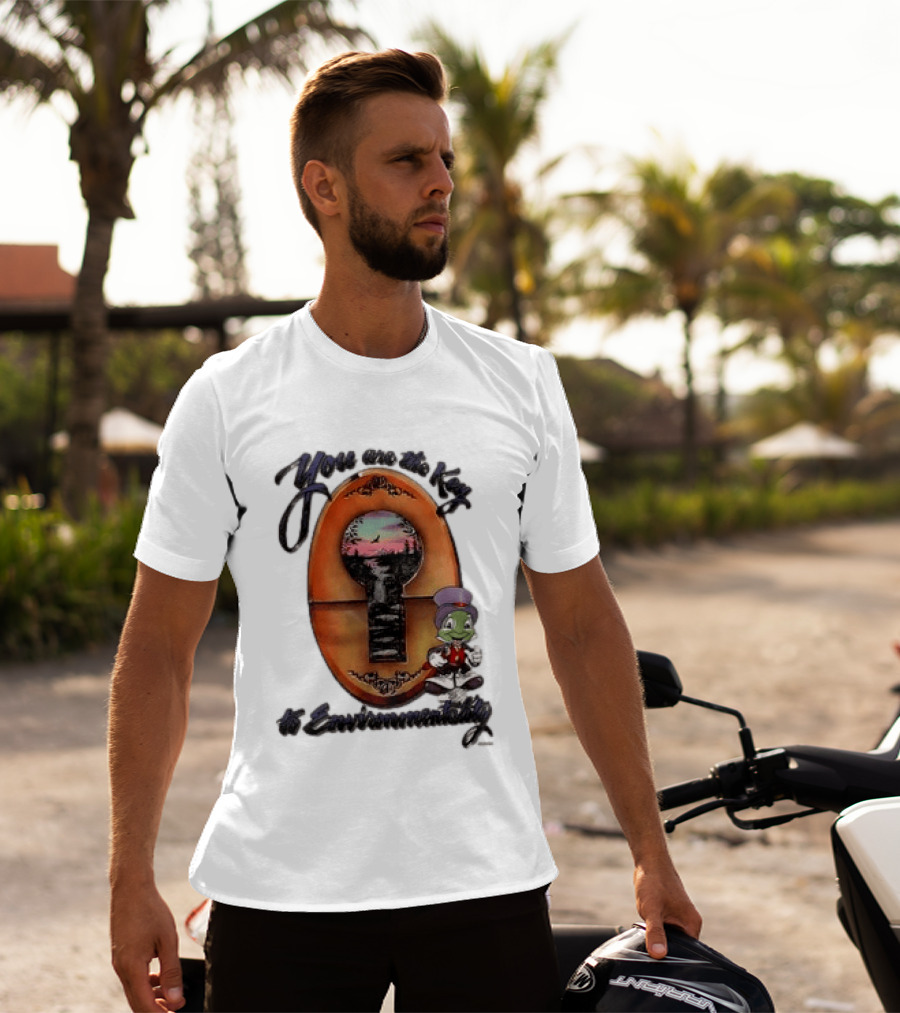 You Are The Key To Environmentality Keyhole Scene With Cartoon T-Shirt