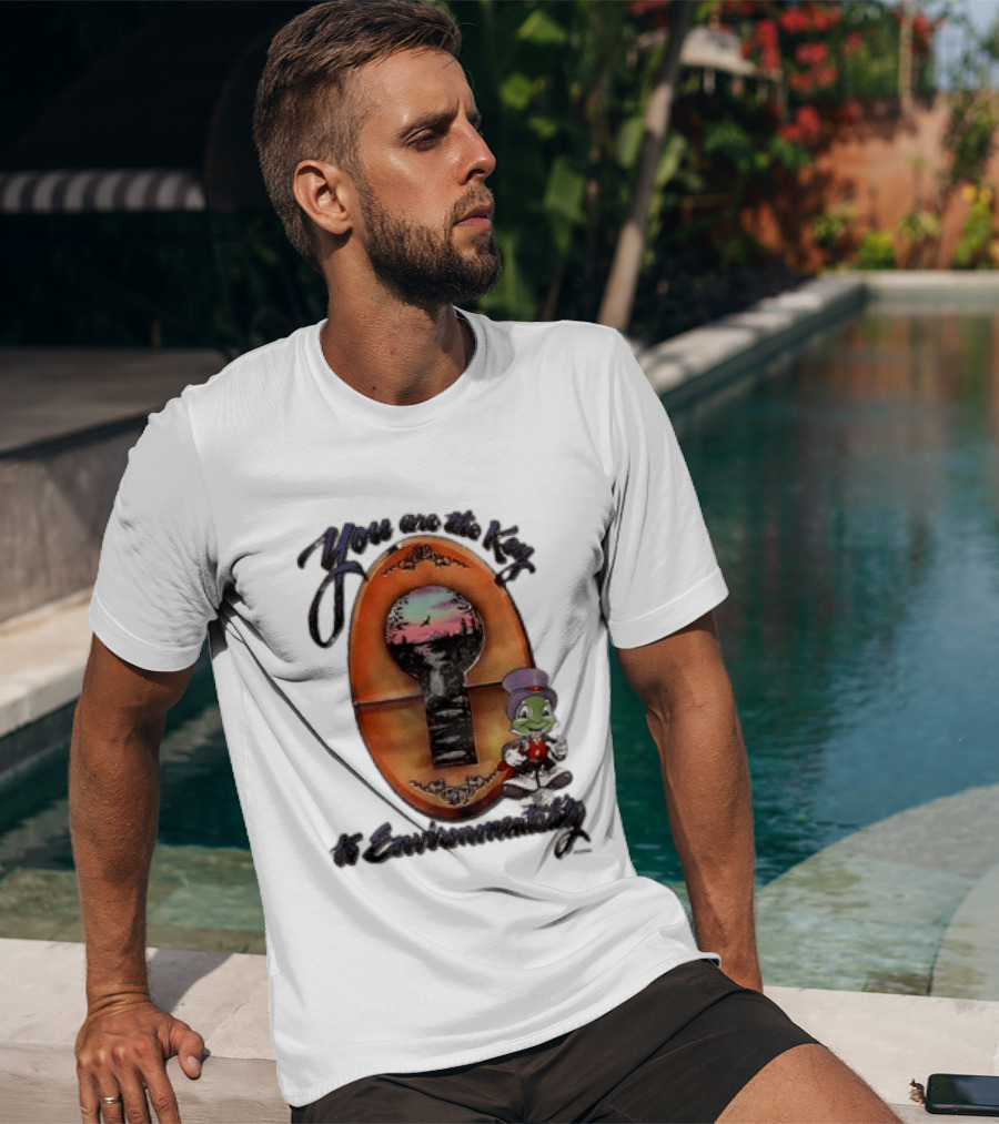 You Are The Key To Environmentality Keyhole Scene With Cartoon T-Shirt