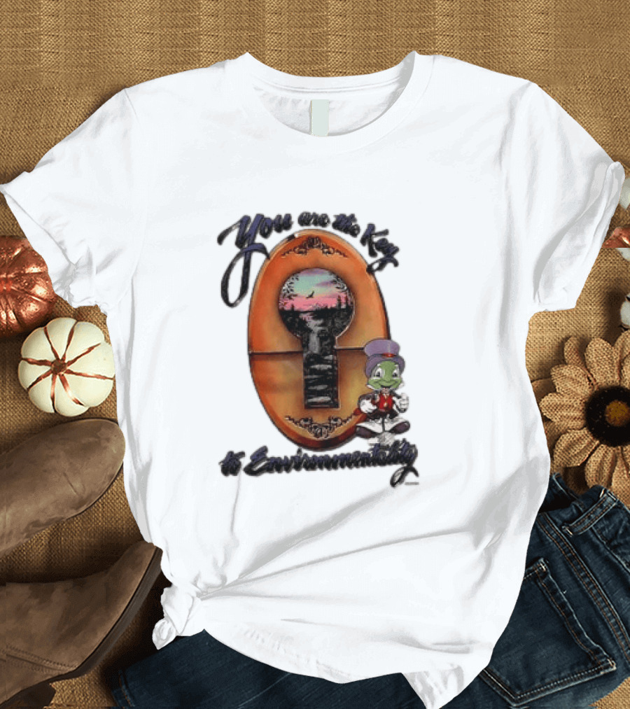 You Are The Key To Environmentality Keyhole Scene With Cartoon T-Shirt