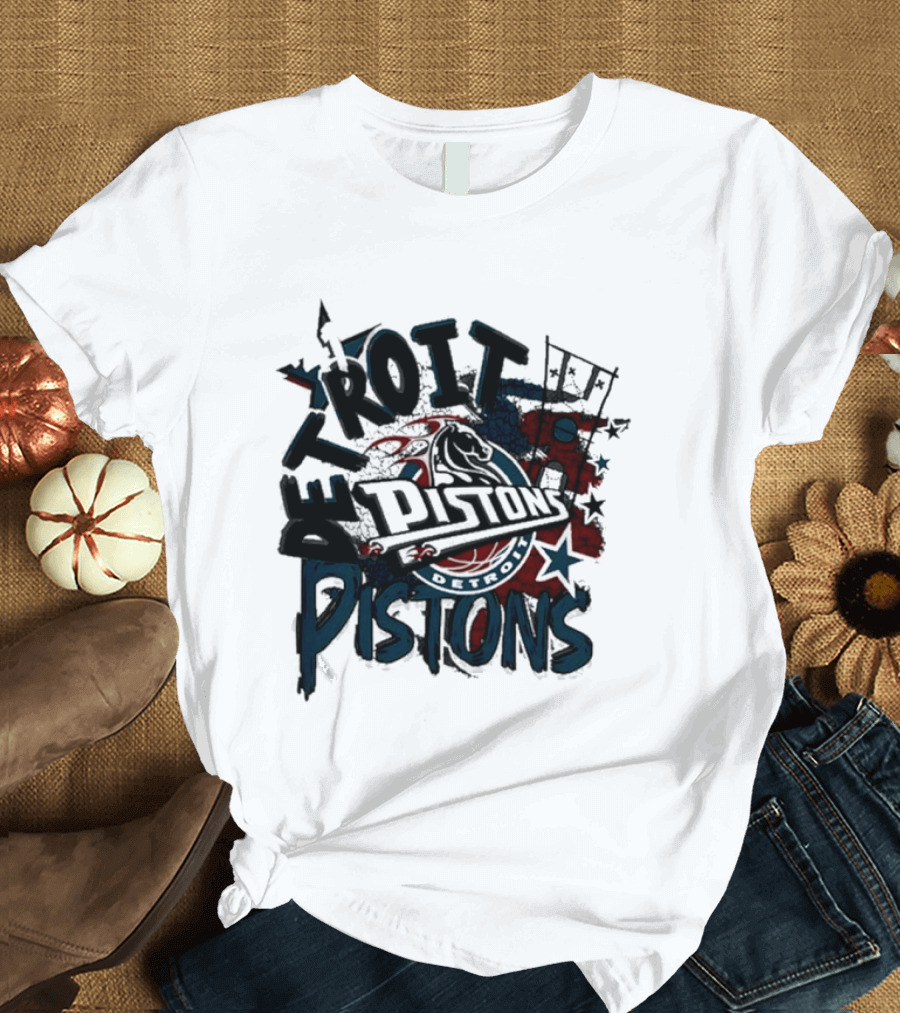 Detroit Pistons Hardwood Classics Basketball 41 T-Shirt