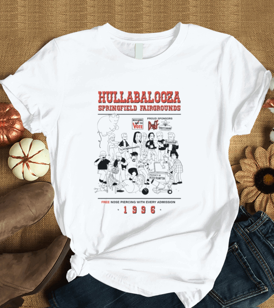 Hullabalooza Springfield Fairgrounds 1996 Free Nose Piercing Admission Vans Duff T-Shirt