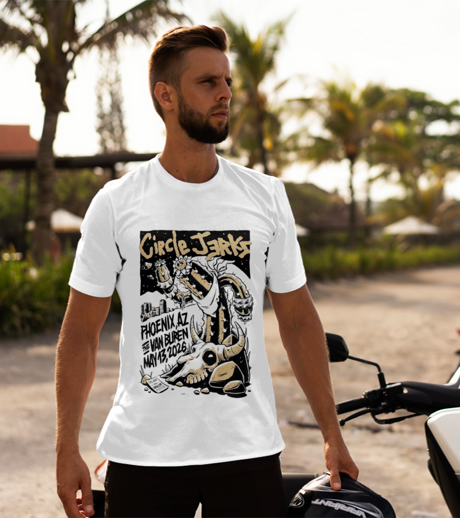 Circle Jerks Phoenix AZ The Van Buren May 13 2026 Skeleton T-Shirt