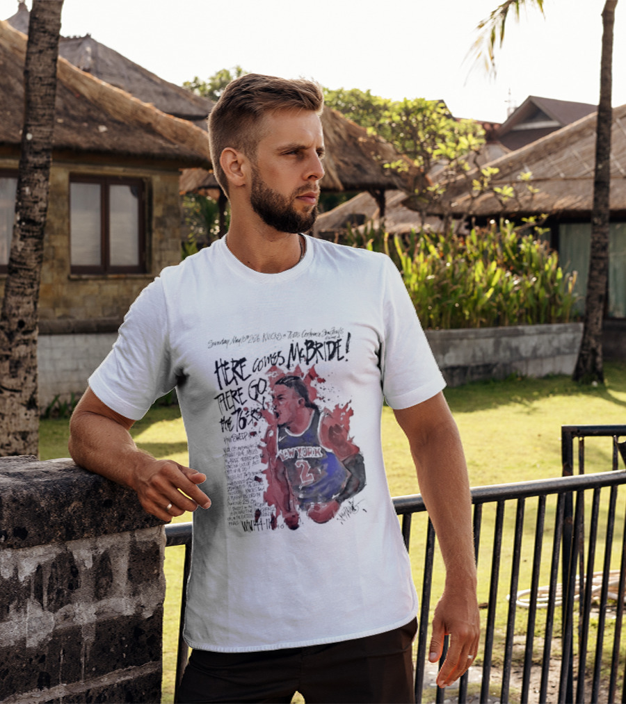 Miles Mcbride Here Comes Mcbride There Go The 76ers T-Shirt