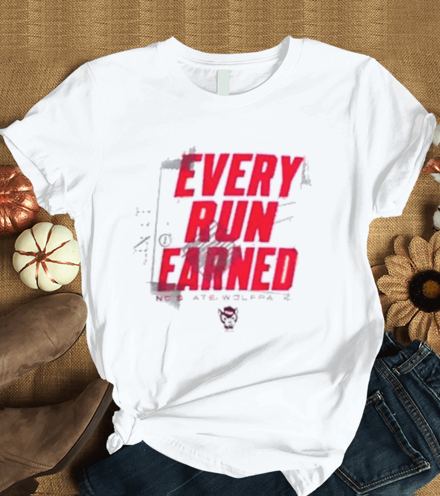 NC State Wolfpack Every Run Earned T-Shirt