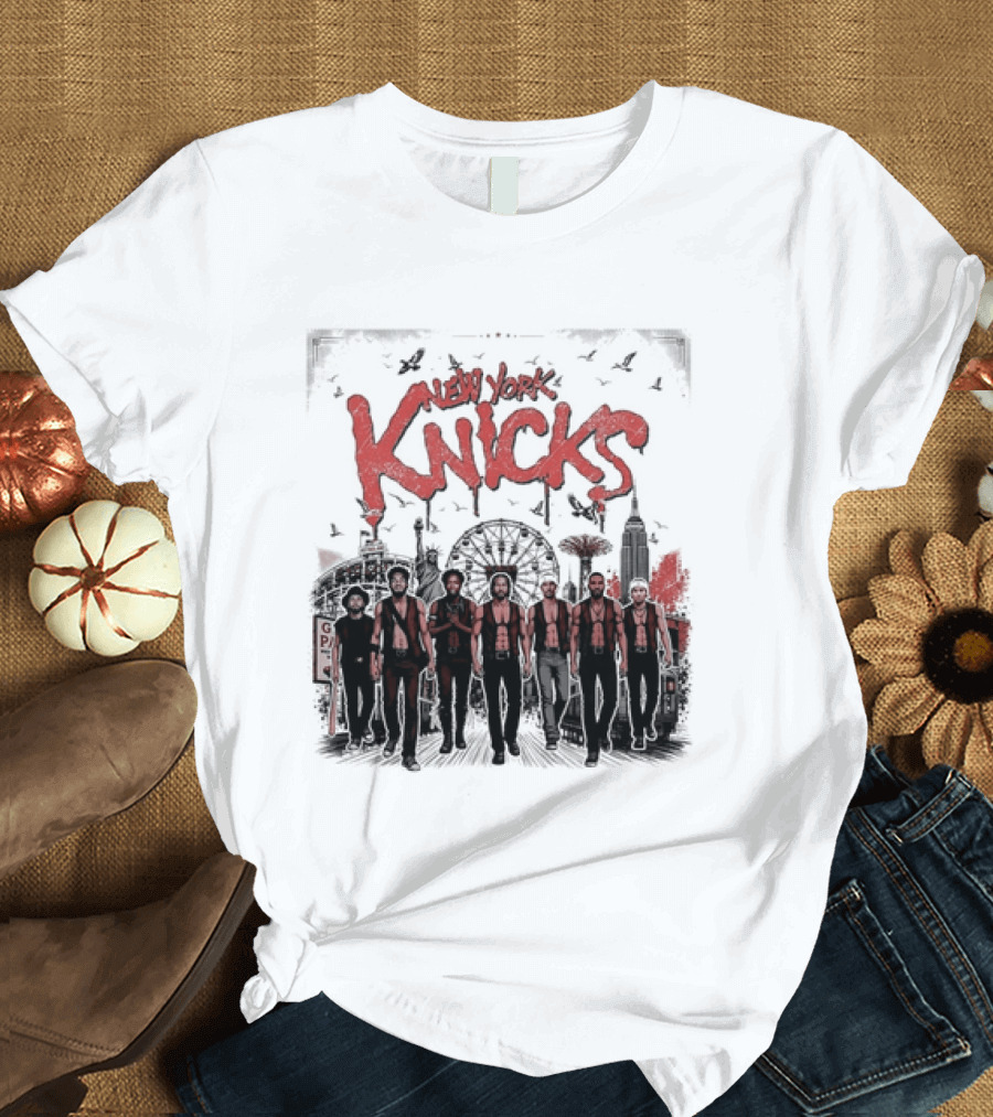 New York Knicks The Warriors Coney Island Ferris Wheel Skyline T-Shirt