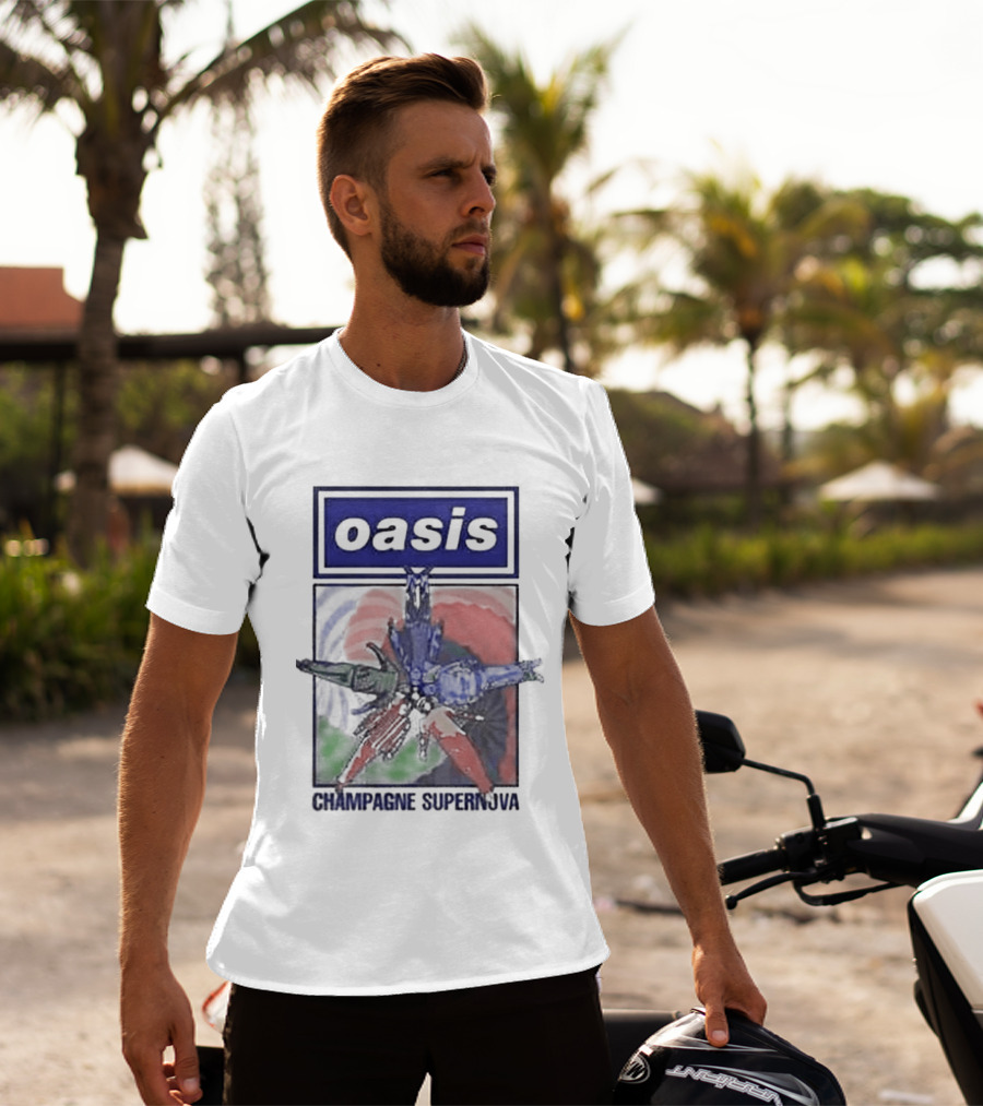 Oasis Champagne Supernova Album Art Flower T-Shirt