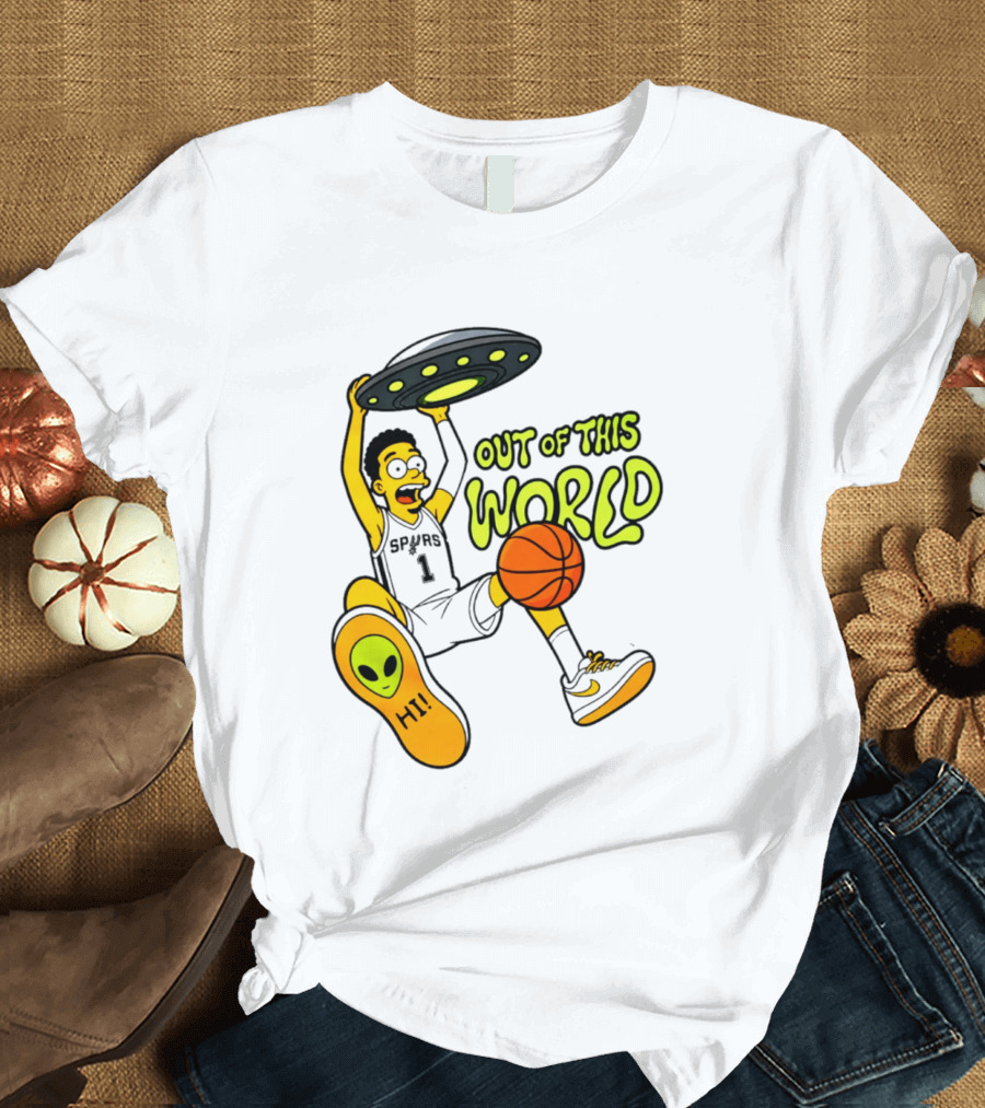 Victor Wembanyama San Antonio Spurs Out Of This World Alien Basketball T-Shirt