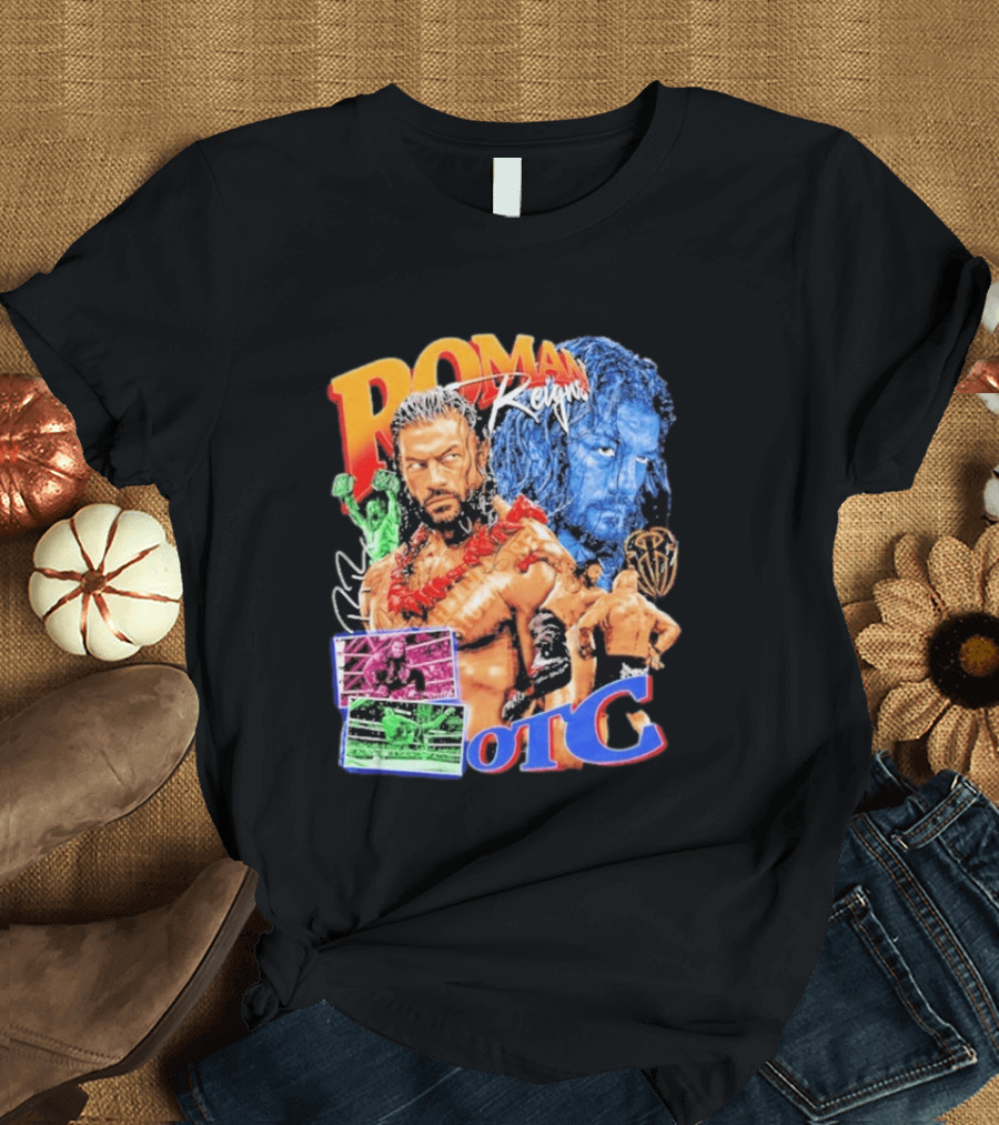 Roman Reigns Tribal Chief OTC Wrestling Champion WWE Acknowledged T-Shirt
