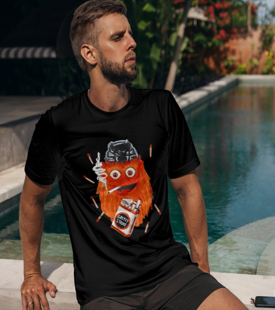 Gritty Strike Smoking Philadelphia Flyers Hockey 2026 T-Shirt