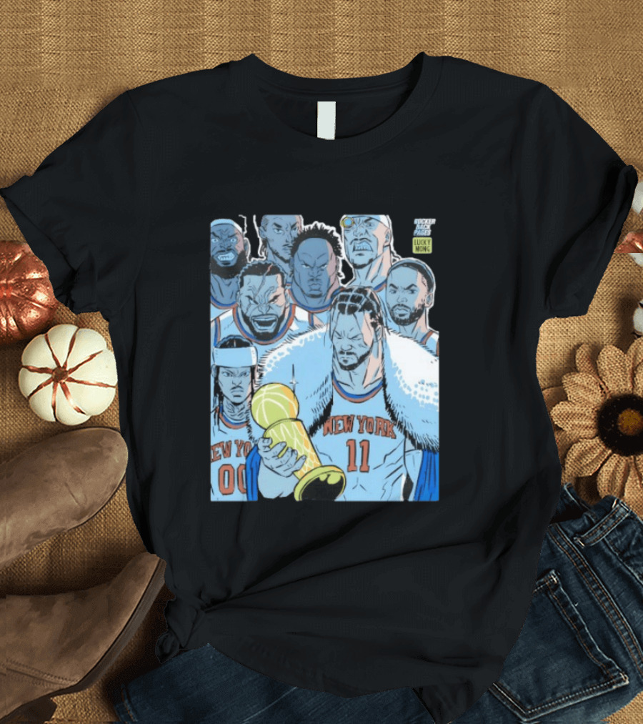 Jalen Brunson New York Knicks Invincible NBA Champions Cartoon T-Shirt
