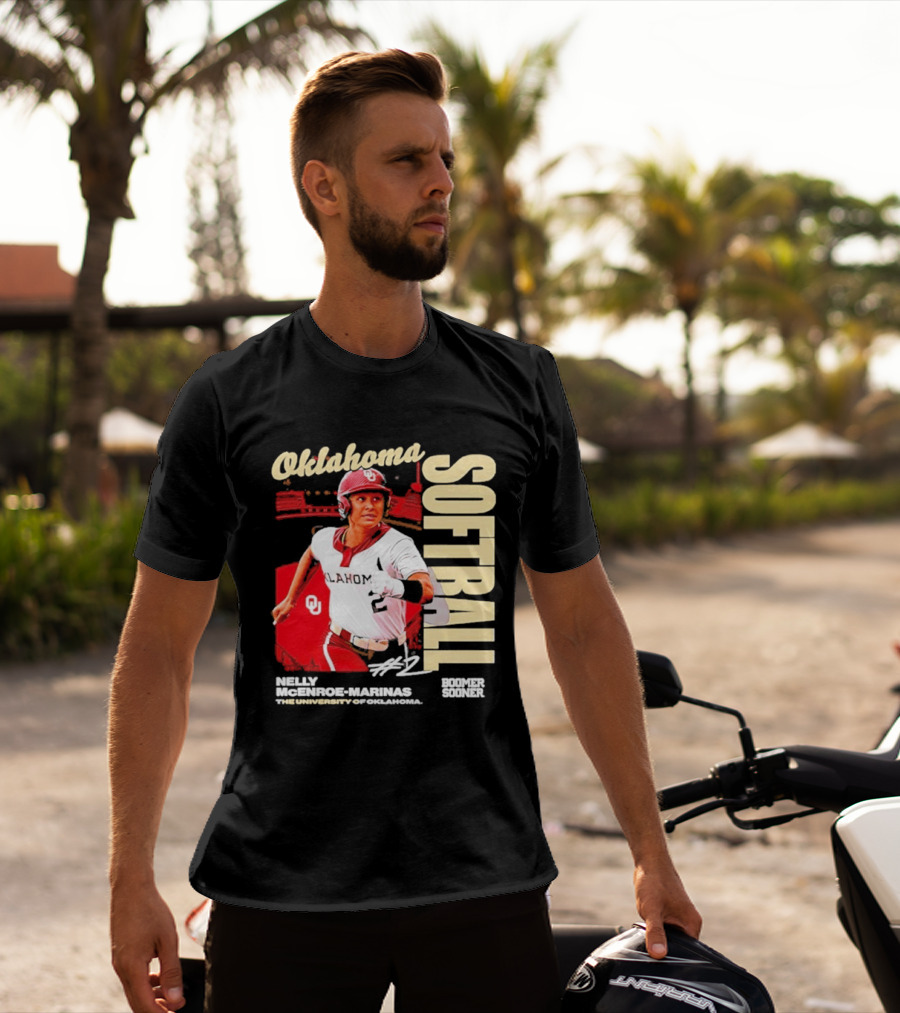 Nelly McEnroe Marinas #2 Oklahoma Sooners Softball Player T-Shirt