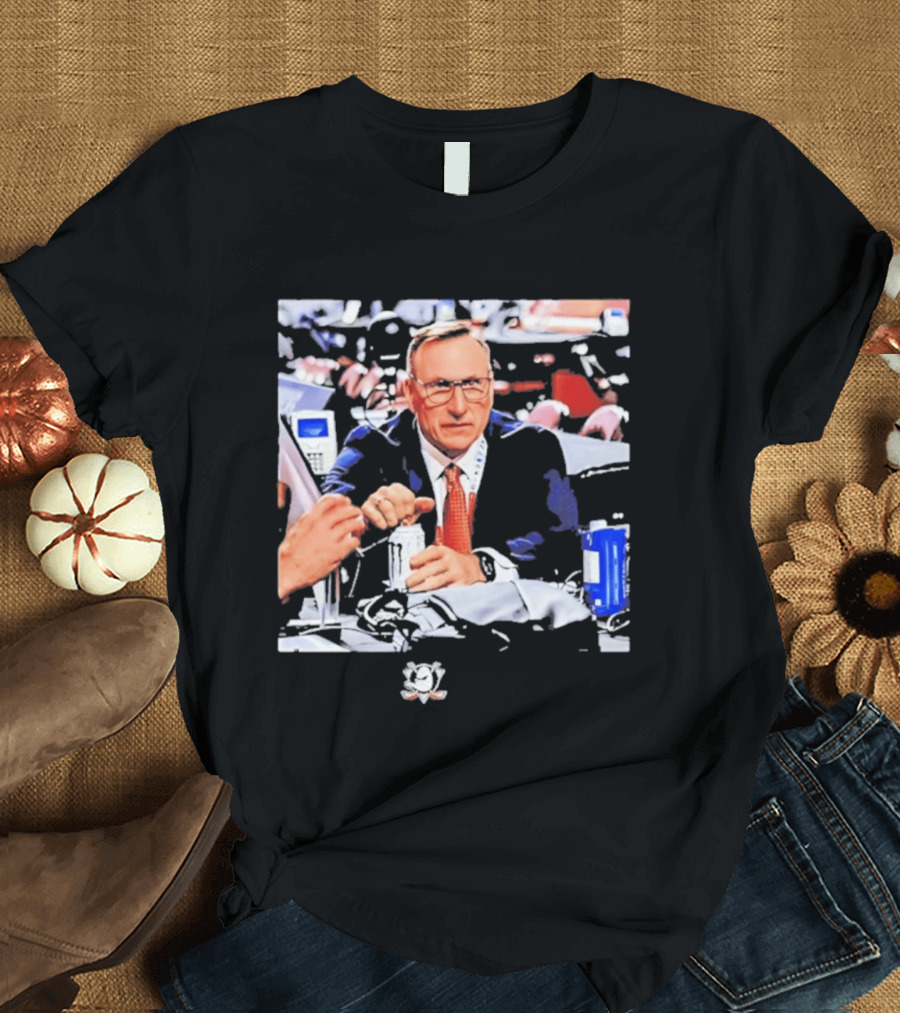 Pat Verbeek Anaheim Ducks General Manager Team Meeting Photo T-Shirt