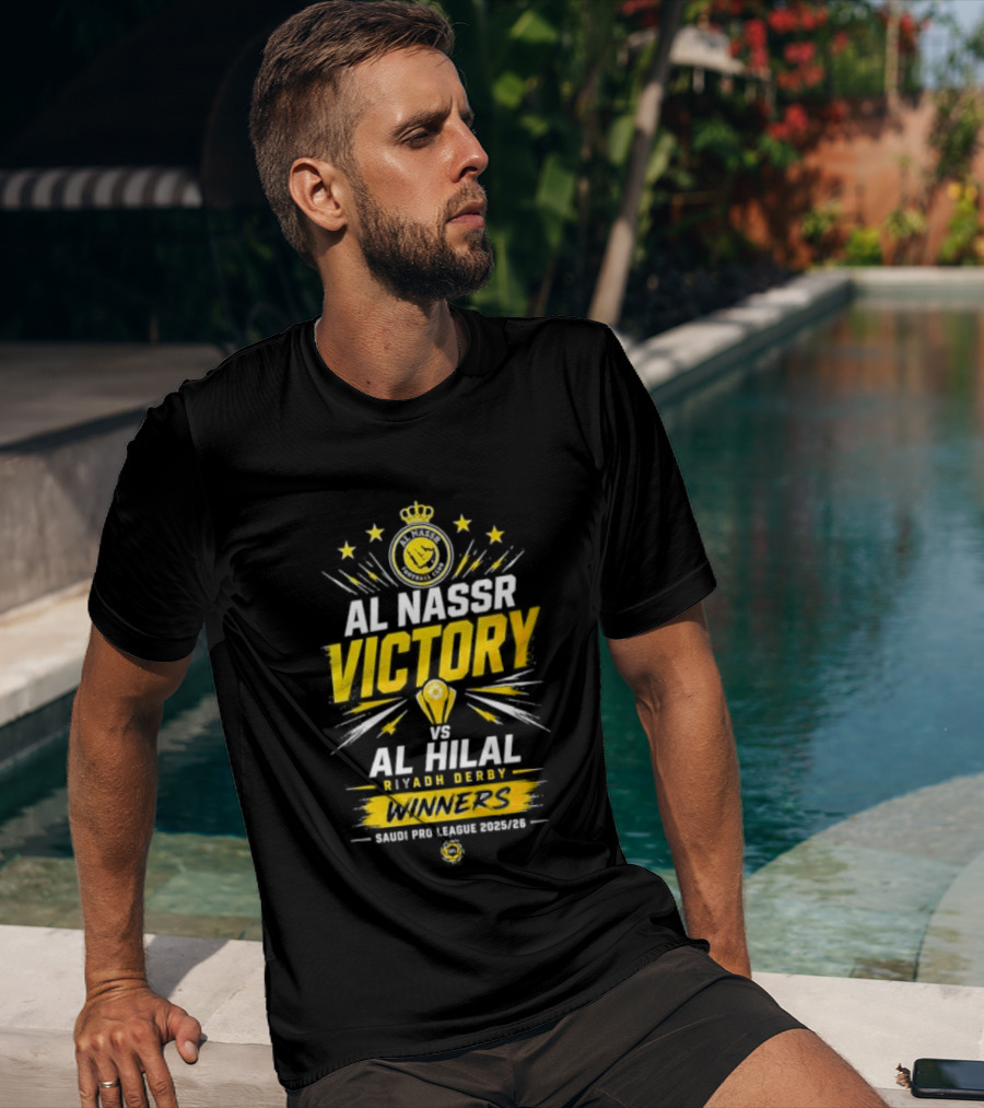 Al Nassr Victory Vs Al Hilal Riyadh Derby Winners Saudi Pro League 2025 2026 T-Shirt