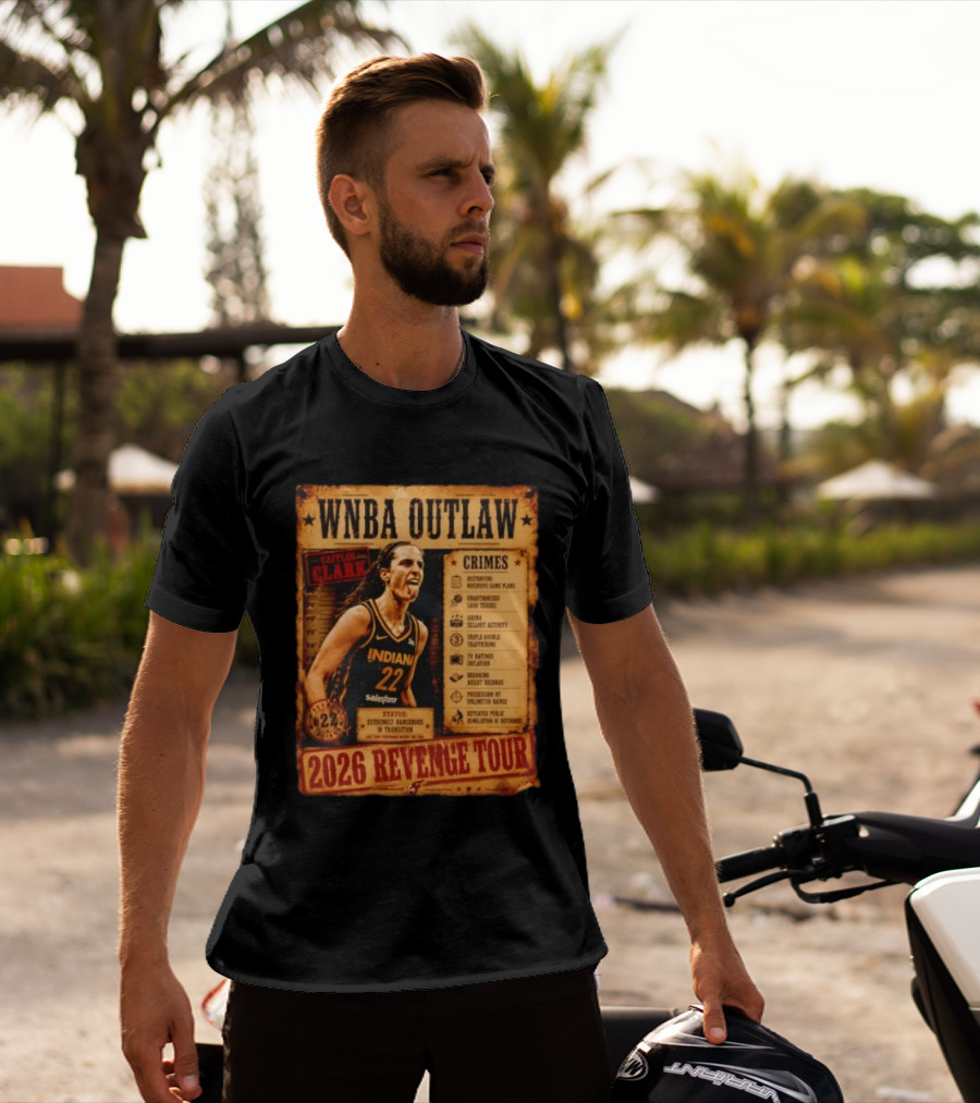 WNBA Outlaw Caitlin Clark Indiana 2026 Revenge Tour T-Shirt