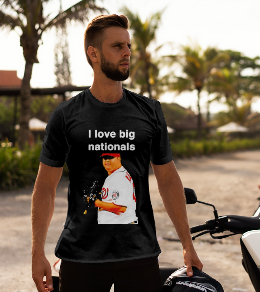 Todd Coffey Washington Nationals I Love Big Nationals White Jersey T-Shirt