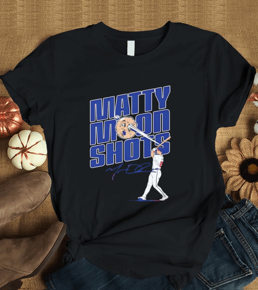 Matty Moonshots Matt Olson Baseball Signature Chop House Atlanta T-Shirt