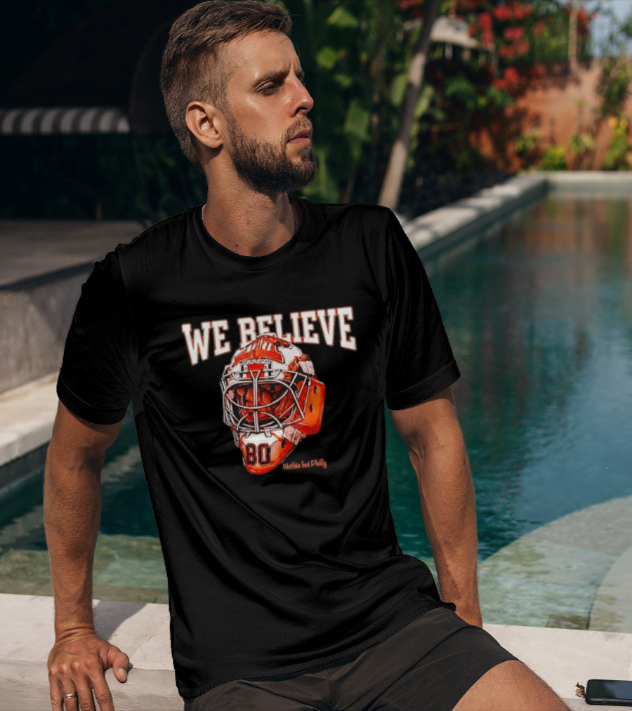 Philadelphia Flyers We Believe Hockey Goalie Mask T-Shirt