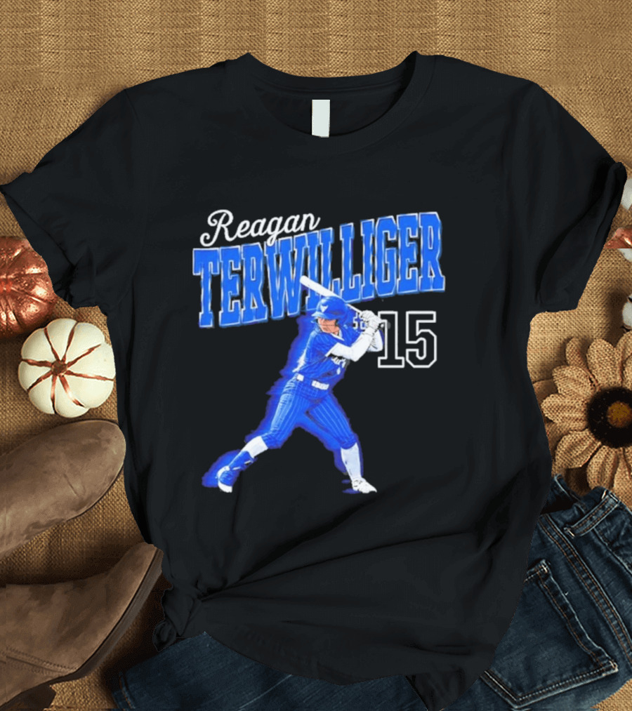 Reagan Terwilliger 15 Buffalo Bulls Softball Player Swing T-Shirt