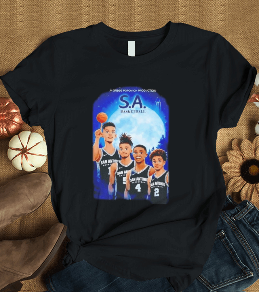 S.A. Basketball San Antonio Spurs A Gregg Popovich Production T-Shirt