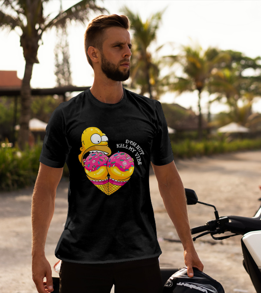 Homer D'oh Nut Kill My Vibe Ice Cream Cone T-Shirt