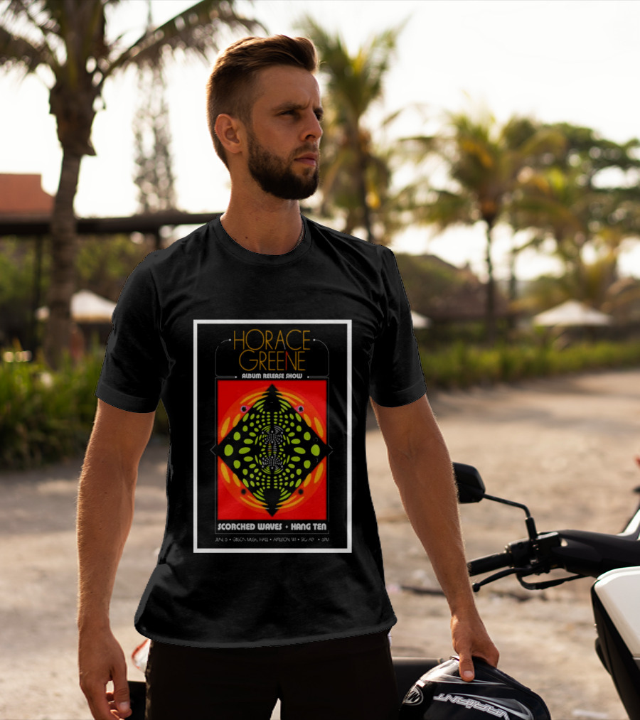 Horace Greene Album Release Show Scorched Waves Hang Ten June 6 Gibson Music Hall Appleton WI Symmetrical T-Shirt