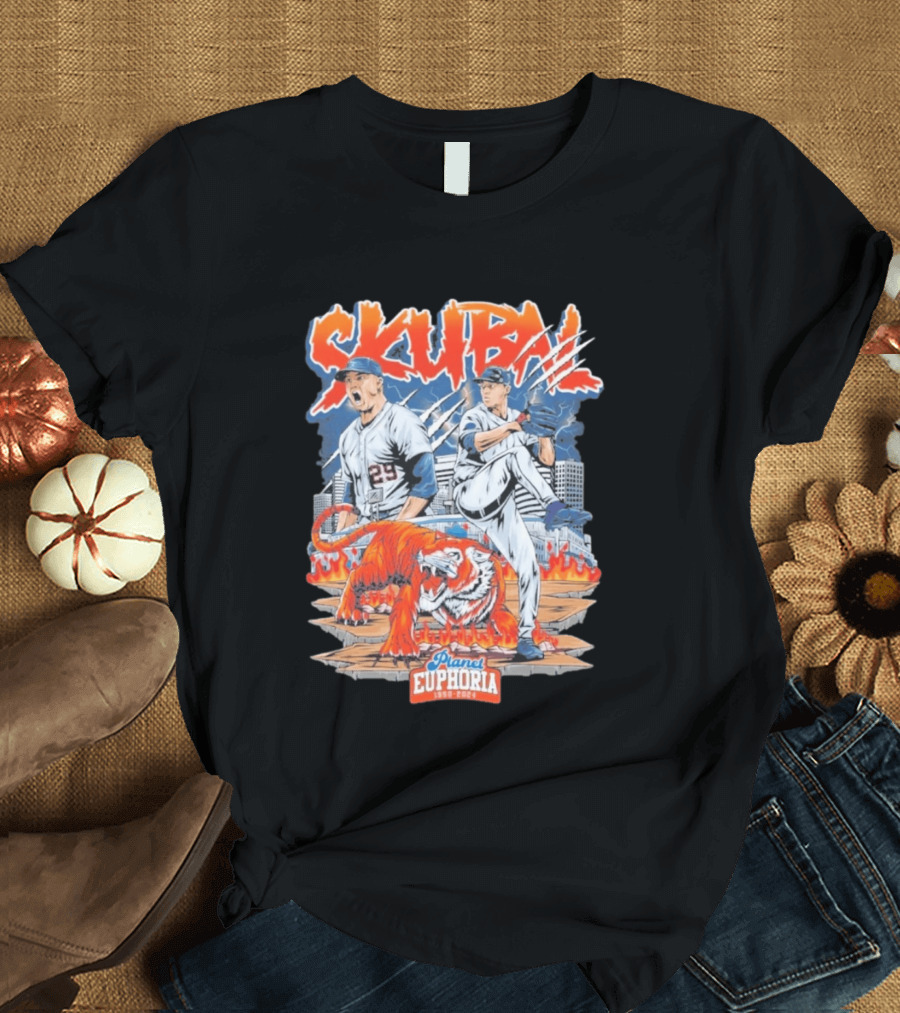 Skubal Tiger's Rage Baseball Planet Euphoria 25 T-Shirt