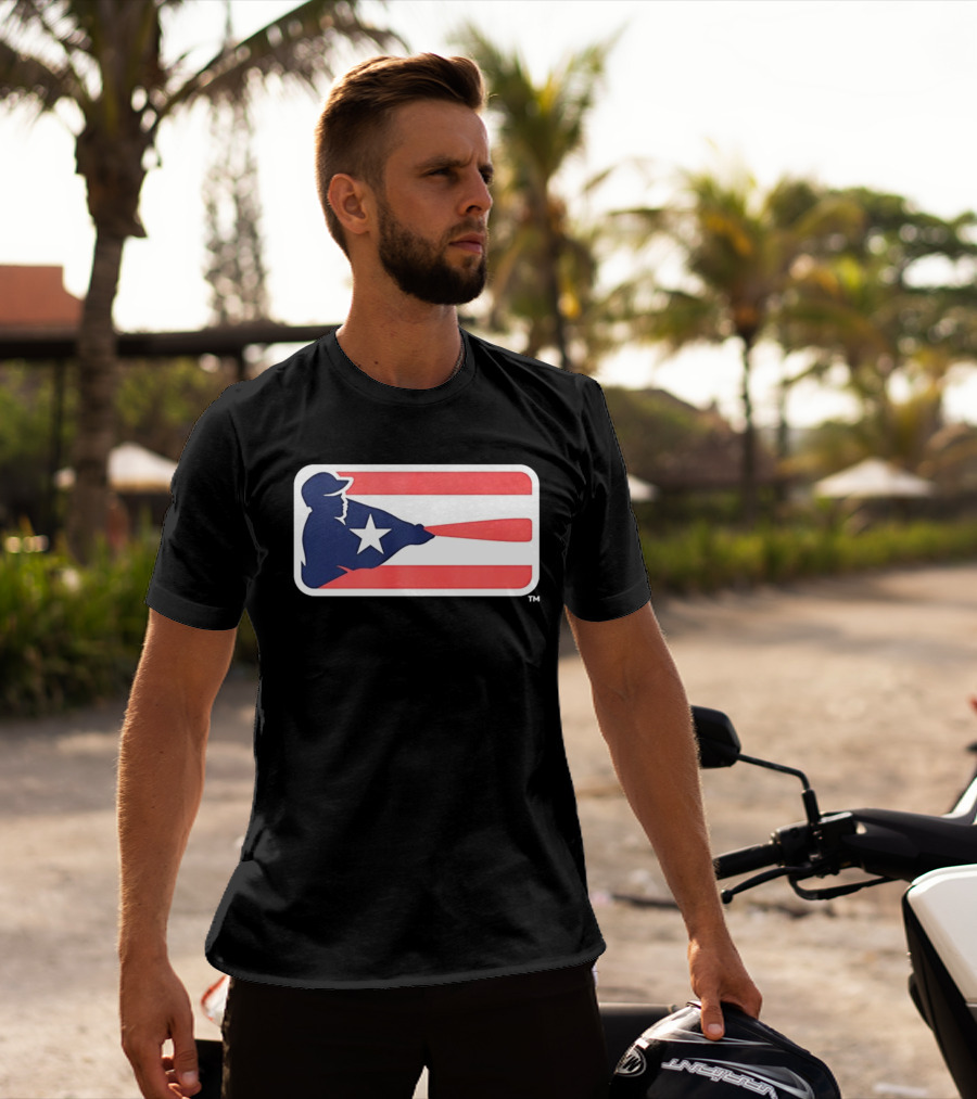 Liga De Béisbol Profesional Roberto Clemente MLB Puerto Rico Flag Baseball Player Star T-Shirt