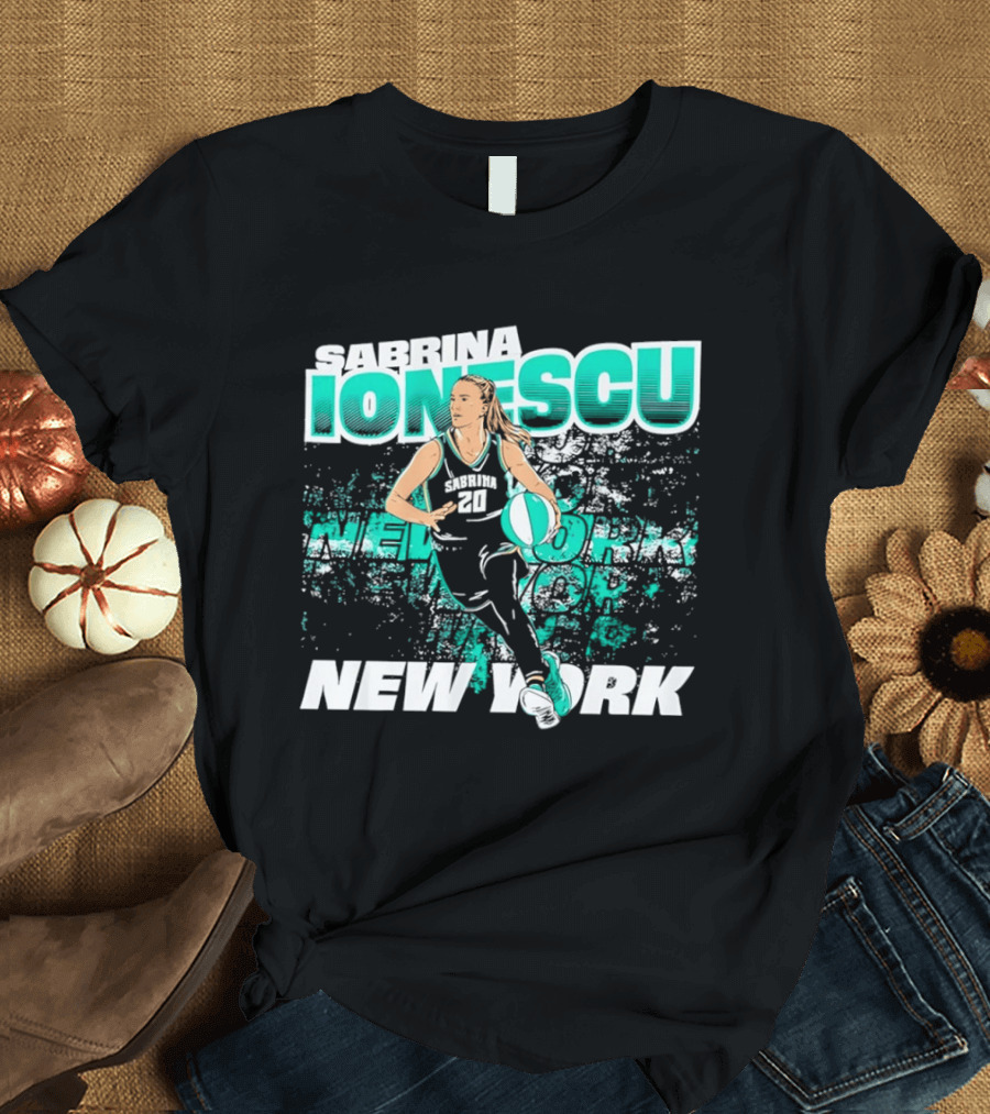 Sabrina Ionescu New York Liberty Street Ball WNBA T-Shirt