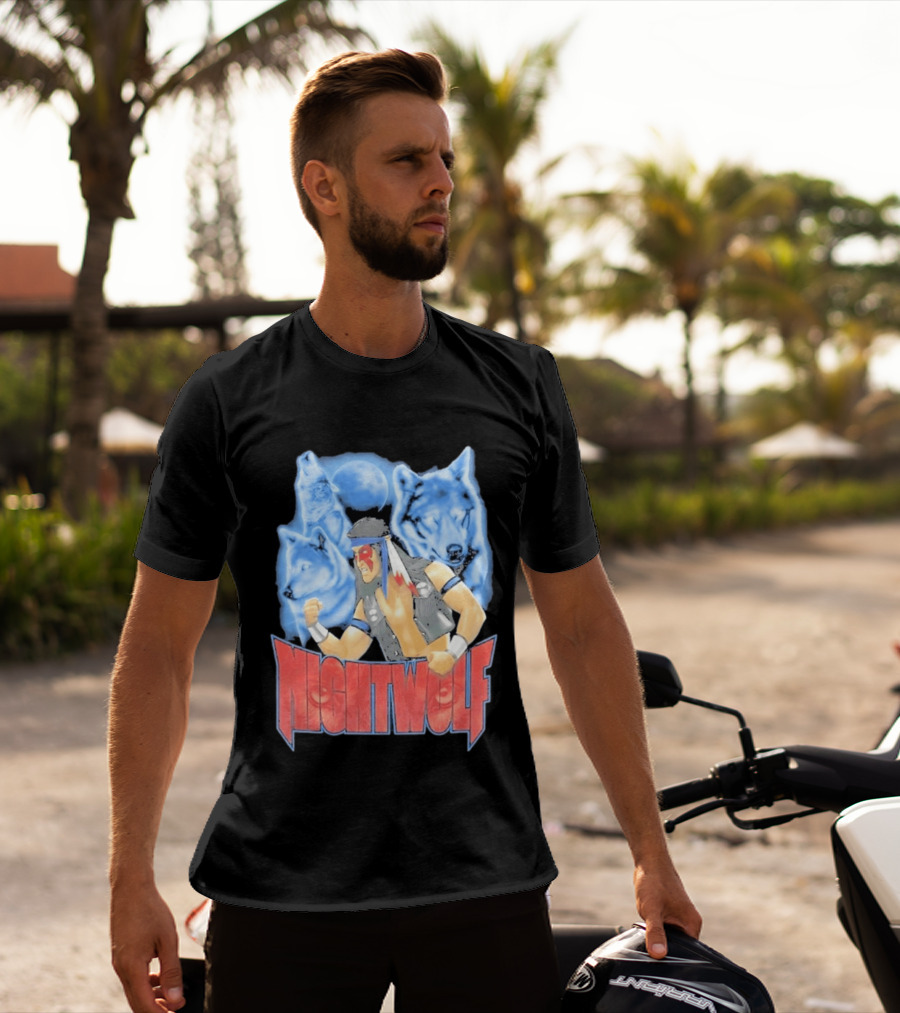 Nightwolf Mortal Kombat Klassic Ultimate MK3 Wolves Moonfighter T-Shirt