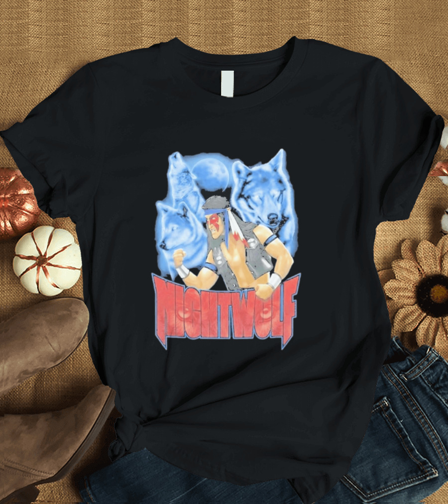 Nightwolf Mortal Kombat Klassic Ultimate MK3 Wolves Moonfighter T-Shirt