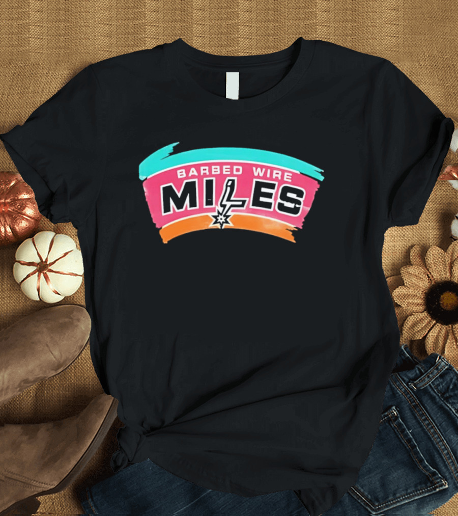 Barbed Wire Miles San Antonio Lightning T-Shirt