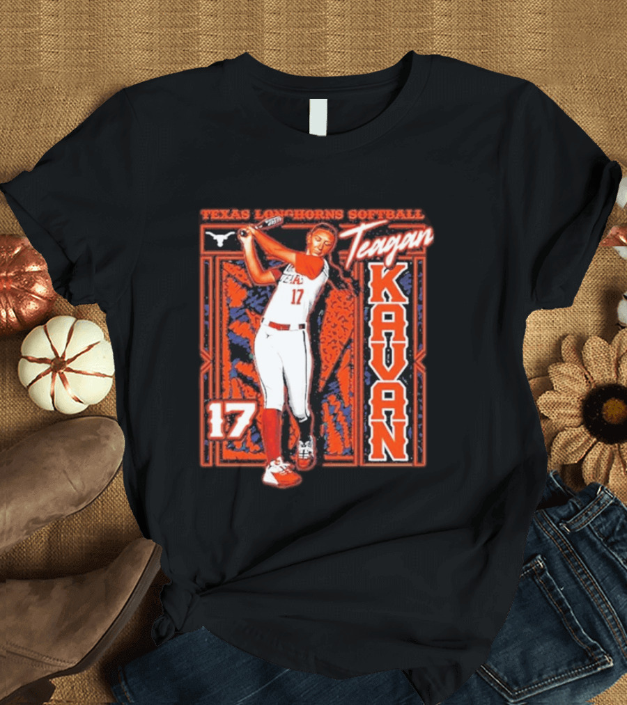 Teagan Kavan 17 Texas Longhorns Softball Team Player T-Shirt