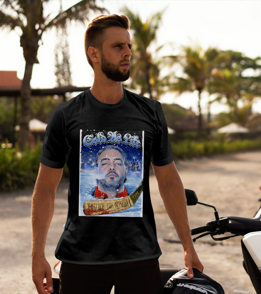 Justice For Pawn Cold As Life Cityscape Hockey Stick T-Shirt