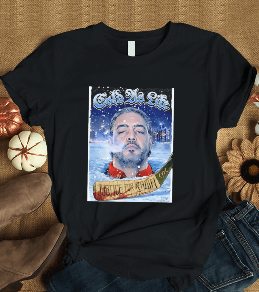 Justice For Pawn Cold As Life Cityscape Hockey Stick T-Shirt