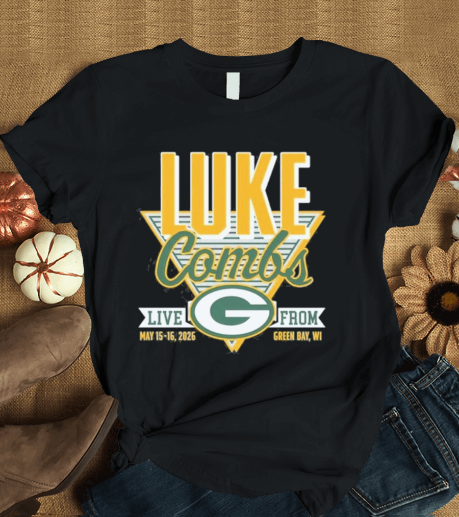 Luke Combs Live May 15 16 2026 Green Bay Wisconsin Packers T-Shirt
