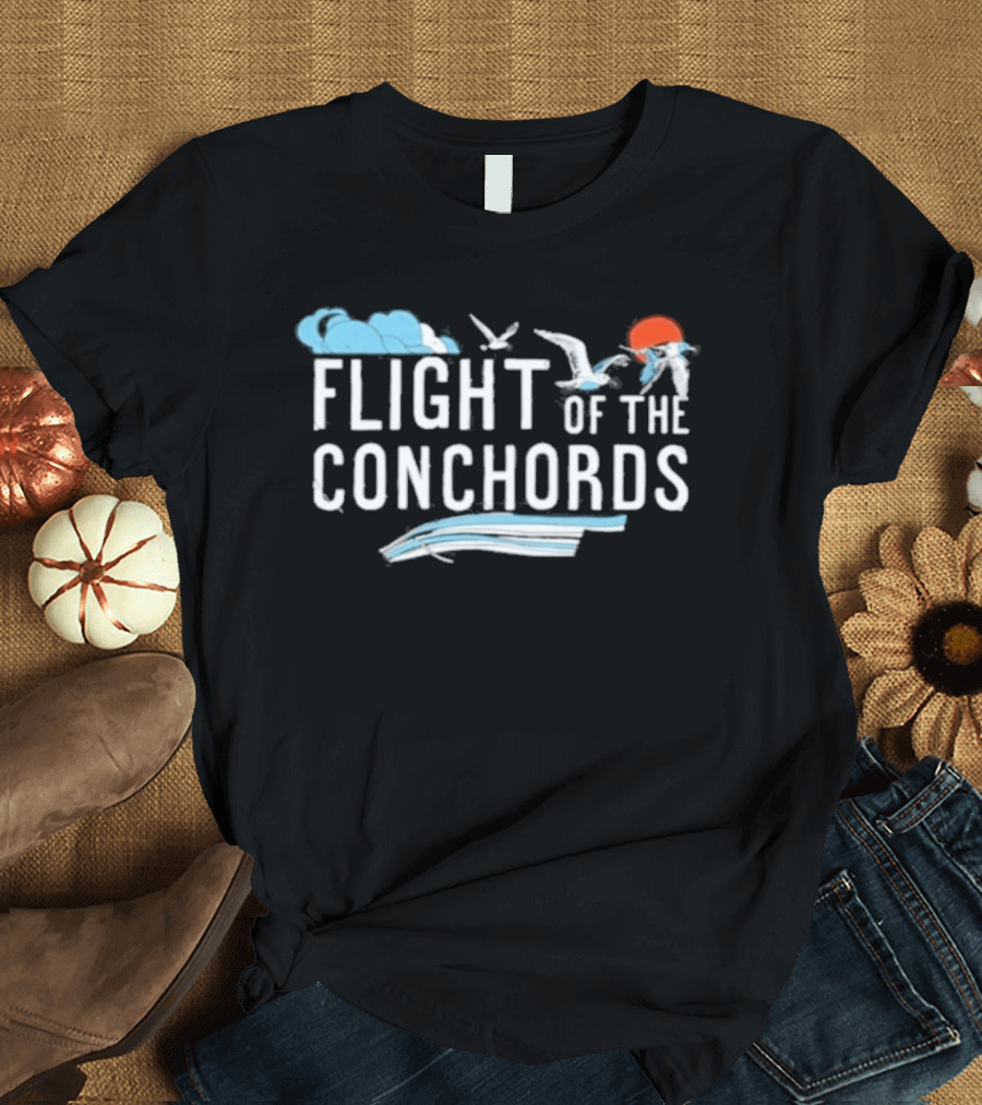 Flight Of The Conchords Tour Los Angeles CA May 9 10 2026 Seagulls Clouds Sun T-Shirt